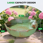 Ceramic Bird Bath for Outdoors, 10.1" Ground Ceramic Bird Baths Bowl for Outside, Garden Bird Baths Weather Resistant, Birdbath for Deck, Balcony, Lawn - Image 5