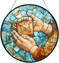 9.84 Inch Boho Fathers Day Trophy Suncatcher Stained Glass Window Hangings Sun Catchers Colorful Ornament Gifts for Women Mom Wife Halloween Christmas Housewarming by Unknown