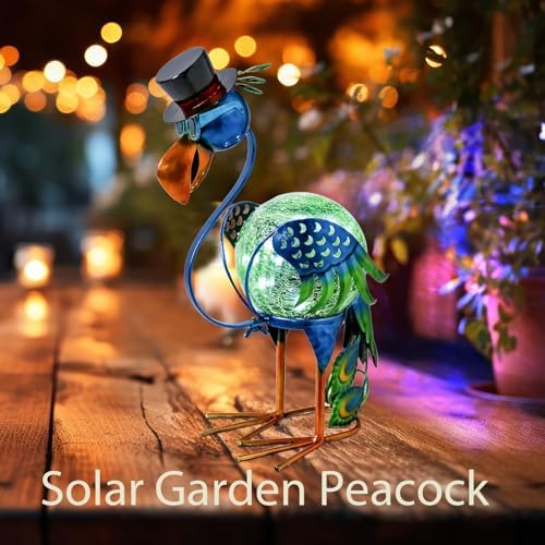 MUMTOP Solar Peacock Lights Outdoor Decoration Waterproof Lanterns - Image 3