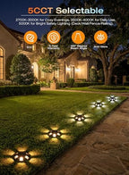 CLOUDY BAY [6 Pack] 6W LED Landscape Well Lights, 12-24V Low Voltage In-Ground Uplights IP65 Waterproof Aluminum Turret Top Anti-Glare,5CCT Selectable 2700K/3000K/3500K/4000K/5000K,Bronze - Image 4
