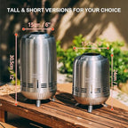 Portable Smokeless Fire Pit, 12” Stainless Steel Camp Stove, Silver FP054 - Image 2