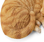 Sleeping Orange Tabby Cat Garden Statue Decor 8.27”L, Resin Realistic Sculptures Gift for Cats Lovers, Pet Memorial Stones for Loss of Pet, Kitty Figurine Art Decoration for Indoor Outdoor Home - Image 4