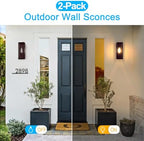 VerRon Outdoor Wall Light Fixtures, Modern Exterior Wall Lanterns, 2-Pack - Image 4