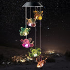 Hummingbird Solar Wind Chimes for Outside - Color Changing LED Outdoor Solar Lights Waterproof Windchimes, Home Garden Patio Yard Porch Decoration (Bee) by WCLC