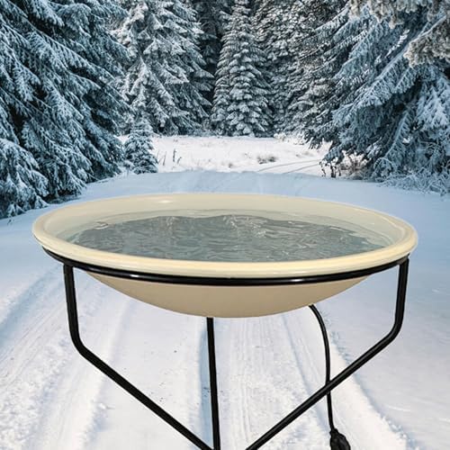 BestNest Heated Bird Bath with Metal Stand and 25' Lock-N-Dry Cord – 20" Diameter, Thermostatically Controlled Heater for Winter Use, Outdoor Bird Bath with Safe Power Connection - Image 2