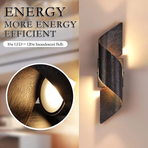 LED Up Down Wall Light, Porch Light, Exterior LED Wall Mounted Light, Modern Outdoor Wall Sconce, Light Fixture for Indoor and Outdoor - Image 5