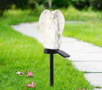 Ulalaza Outdoor Resin Solar Lights Angel Shape Solar Powered LED Lamp Waterproof Garden Light Decoration for Walkway Path Landscape Lawn Yard - Image 6