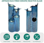 Autodaya 32" H 4-Tier Vase Ceramic Outdoor Water Fountain with LED Lights - Image 5