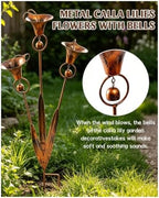 Calla Lily Garden Stake Metal Wind Chime - Image 2