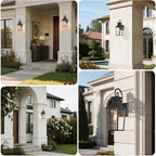 ALVIME 19" Matte Black Large Outdoor Wall Sconce - Image 6