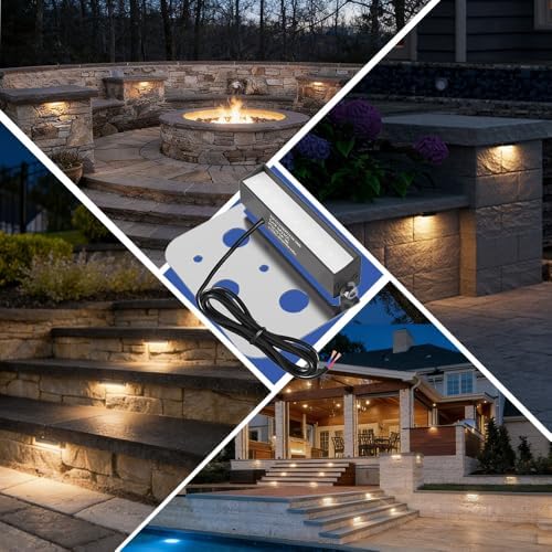 JESLED 12 Pack 4 inch Retaining Wall Lights, Low Voltage Landscape Lighting - Image 6