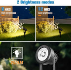 APONUO Solar Spot Lights Outdoor 4-in-1 Solar Landscape Lights Dusk to Dawn Solar Uplights IP65 Waterproof 9.8ft Cable Outdoor Spot Lights for Yard Pathway Garden Tree Decoration (Warm White) - Image 4