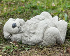 Giggling Laying on Back Rabbit Concrete Rabbit Garden Statue White Rabbit Figurine Stone Rabbit Memorial 1 - Image 7