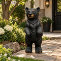 19.69-Inch Tall Standing Black Bear Statue for Garden, Cabin Decor & Porch by Guioiby