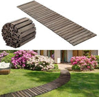 Landical 24ft Wooden Garden Pathway Walkway, Roll Out Outdoor Path,Gray by Landical
