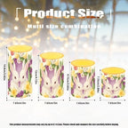 Set of 4 Flameless Candles with Remote Boho Floral Bunny Battery Operated Candles with Timer Flickering LED Elictric Pillar Lights for Indoor Outdoor Porch Lanterns Wedding Home Decor - Image 4