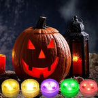 Mata Leon Christmas Lights Battery Operated LED Color Changing Pumpkin Light Candle Light with Remote for Party Event Pool Pond Fountains Wedding Christmas Vases Decor(10pcs) - Image 2