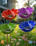 Handmade Flower Garden Stake Decorative,Metal Bee Watering Station Bird Bath Bowl,Mini Small Grace Outdoor Butterfly Pollinator Water Features Sculptures and Decor Wildflower Wildflower for Outside by Unknown
