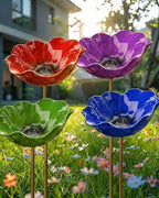 Handmade Flower Garden Stake Decorative,Metal Bee Watering Station Bird Bath Bowl,Mini Small Grace Outdoor Butterfly Pollinator Water Features Sculptures and Decor Wildflower Wildflower for Outside by Unknown