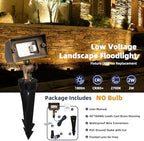 COLOER Cast Brass 12V Low Voltage Flood Light Outdoor Without Bulb(1 Pack) - Image 4