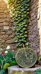 NauticalMart Flowers Sundial, Solid Brass with Verdigris Highlights, 10-Inch Diameter - Image 4