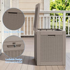 EasyUp 37 Gal Waterproof Outdoor Storage Box UV Resistant Deck Box - Image 3