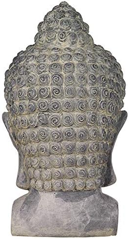 John Timberland Meditating Buddha Head 18 1/2" High Outdoor Statue - Image 5