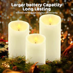Real Wax Rechargeable Candles Flickering Realistic,Warm White - Image 4