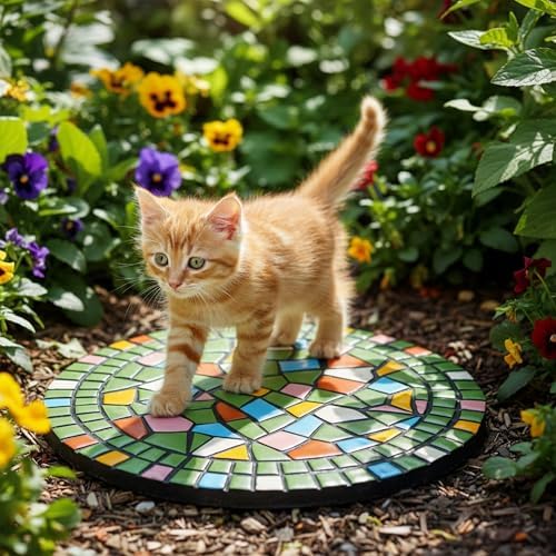 Garden Green Decoration Mosaic Anti Slip Stepping Stones 12“ - Image 4
