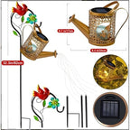 Solar Watering Can Lights | Outdoor Waterproof Lighting Decorations | Bird Watering Can Shape Landscaping Lights,for Yard Lawn Patio Porch Pathway Walking Landscaping - Image 5