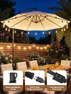 25FT LED Outdoor String Lights, ST38 Patio Lights Waterproof with 25 Shatterproof Edison Bulbs, Connectable Outside Hanging Light for Porch, Garden, Backyard, Deck, Balcony, Decor, 2700K Warm White - Image 6