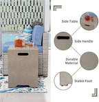 COSIEST 2-Piece Outdoor Propane Firepit Table Set w Tank Table, Certified, 42 inch Gray Fire Table (50,000 BTU) w 16 inches Tank Cover Side Table 20lb for Garden,Pool,Backyard - Image 5