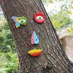 Whimsical Tree Face Garden Decor Set, Resin Tree Hugger Ornament, Outdoor Yard Patio Wall Art Decoration - Image 2