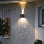 4 Pack LED Outdoor Sconces Wall Lights 20W Exterior/Interior Up and Down Lights IP65 Waterproof Modern Outdoor Lighting Fixtures Square Aluminum Wall Mount Light Black 3000K Warm Lights - Image 2