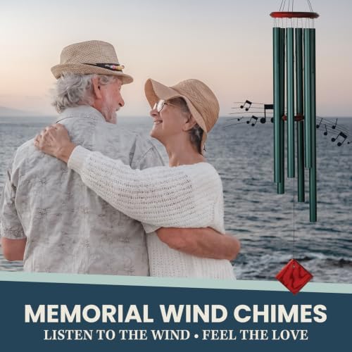 Woodstock Chimes Neptune Wind Chime for Outside 54" Large Evergreen, Deep Tone Sound for Outdoor Garden, Patio, Porch Decor, Encore Collection DCE54 - Image 6