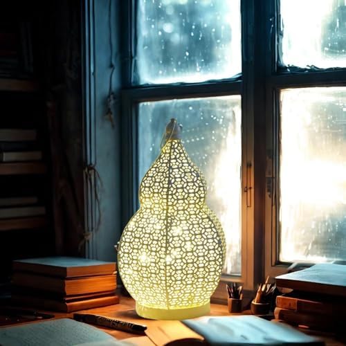 Moroccan Style Vintage Lantern Metal Decorative Table Lamp 9.84" Tall Moroccan Lantern Decorative Candle Holder Lamp for Home Living Room Bedroom Garden Yard Weddings Parties 03 - Image 7