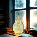 Moroccan Style Vintage Lantern Metal Decorative Table Lamp 9.84" Tall Moroccan Lantern Decorative Candle Holder Lamp for Home Living Room Bedroom Garden Yard Weddings Parties 01 - Image 7