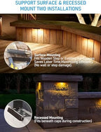 LEONLITE LED Hardscape Light Bundle AC12-15V/DC15-24V to 12V DC Converter, 4-Pack 7 Inch Retaining Wall Lights, LED Landscape Lighting & 1-Pack 60W Low Voltage Power Transformer, LED Power Supply - Image 3