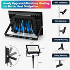 T-SUN LED Flood Lights Outdoor, 600W Equivalent Smart RGB Landscape Light - Image 5