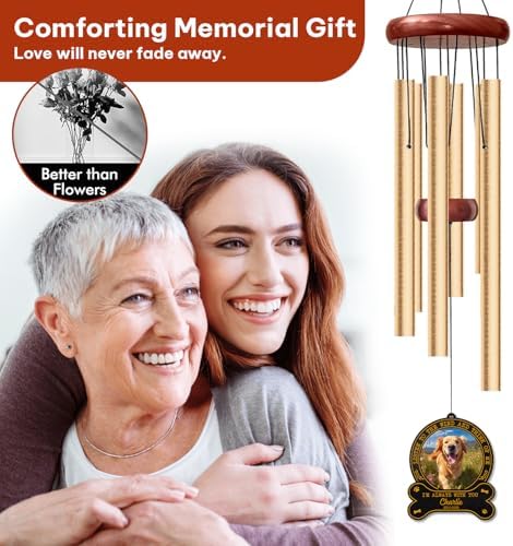Personalized Dog Memorial Wind Chimes for Outdoors – Custom Photo Name & Years Remembrance Chime – Sympathy Gift for Loss of Loved Pet – Meaningful Pet Loss Keepsake for Garden, Porch - Image 7