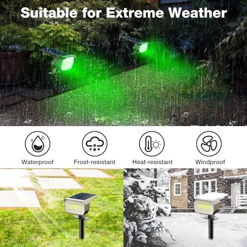 nipify Solar Spot Lights Outdoor, Solar Powered Waterproof Spotlight - Image 5