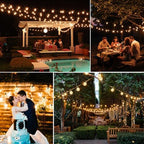 Yusist 200FT Solar String Lights Outdoor Waterproof with Remote,G40 Solar Powered String Lights with 60+3 LED Shatterproof Bulbs, Dimmable Solar Patio Hanging Lights for Outside Backyard Party - Image 7