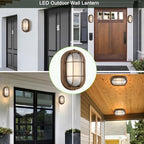 WISBEAM 2 Pack LED Bulkhead Light Bronze, Outdoor LED Wall Light for House, Dimmable, 6W Replace 60W, 450 Lumen 3000K Daylight White 80CRI, Waterproof, ETL Rated - Image 5