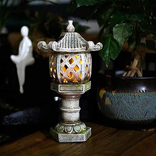 Buddha Statue,Japanese Solar Pagoda Garden Lantern Yard Zen Decor Lawn Patio Deck Art Outdoor Statue Home Decoration,B+30cm - Image 4