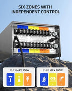 DEWENWILS 600W Low Voltage Landscape Transformer, 6 Independent Outputs - Image 2