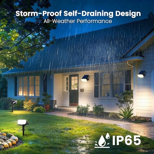 JEJOT Solar Spot Lights Outdoor Waterproof, Solar Spotlights, 4 Pack - Image 6