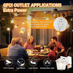 Ehaho Porch Light with GFCI Outlet Aircraft Grade Aluminum Alloy-White 2PCS - Image 3