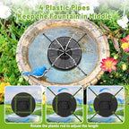Solar Fountain with 3 Spray Height, Works in Shade, 3.5W Glass Solar Bird Bath Fountains with 2000mAh Battery and 4 Rotating Rods, 7 Nozzles, Outdoor Water Fountain Pump for Garden, Pool, Pond - Image 4