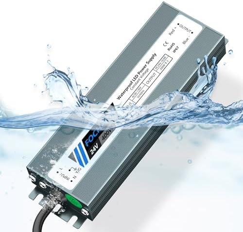 LED Power Supply 400W: AC90-130V to 24V DC 16.6A IP67 by Unknown