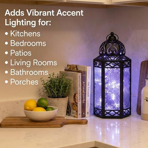 Vela Lanterns Decorative Indoor Fairy Light Candle Holder, Clear, L - Image 4